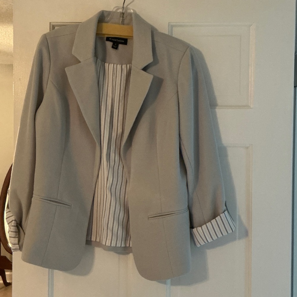 41 Hawthorn Beige Blazer with Striped Lining